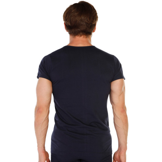 Tolin 12 Pack Cotton Navy Blue Oneck Mens Single Jersey Undershirt