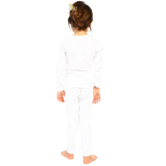 Girls Thermal Underwear Set White