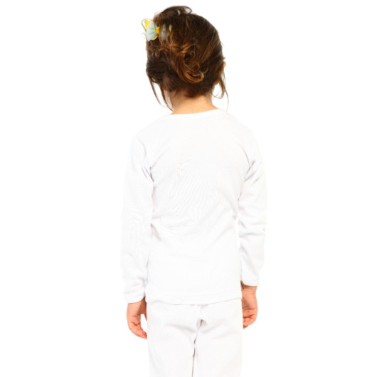 Girls Thermal Underwear Set White