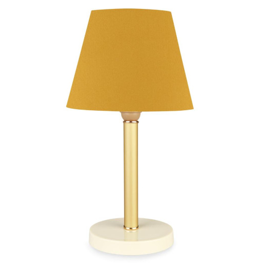 Bronze Lamp With Yellow Cloth Head