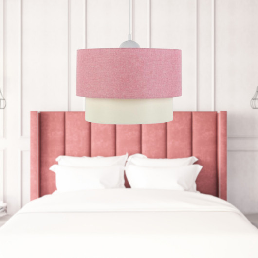 Single Pink Woven Pendant Lamp Bedroom Young Room Chandelier
