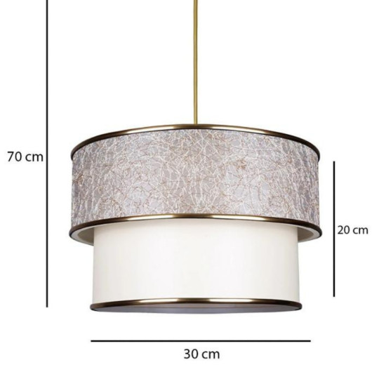 Single Pendant Lamp Chandelier With Gold String And Gold Strip