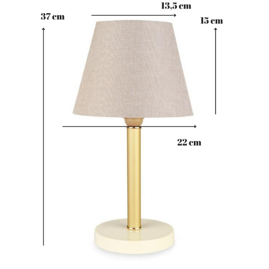 Bronze Lamps With Light Pink Fabric