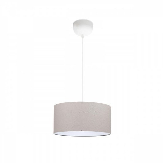 Decorative Mini Single Pendant Lamp Chandelier Gray Embossed Pvc