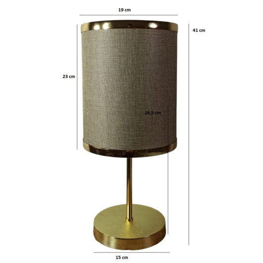 Gold Metallic Lamps With Beige Gold Lines