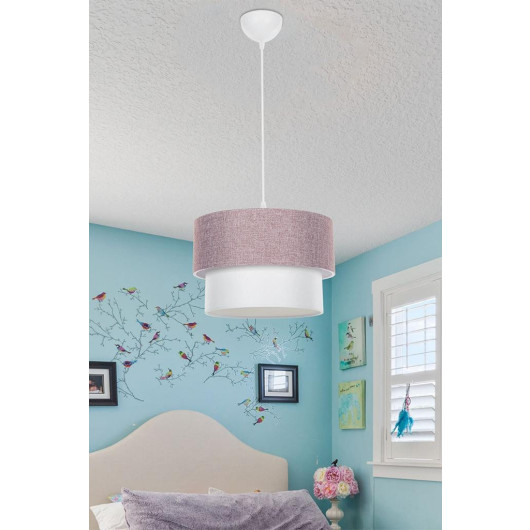 Dried Rose Fabric Pendant Lamp Cake Chandelier