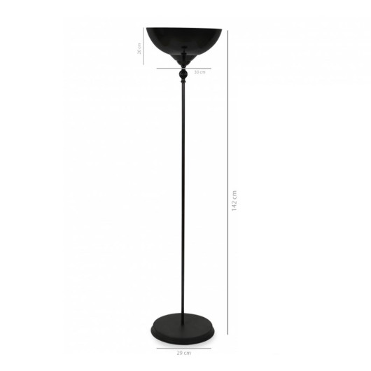 Metal Body Floor Lamp With Movable Mica Head Black Corner Lamp