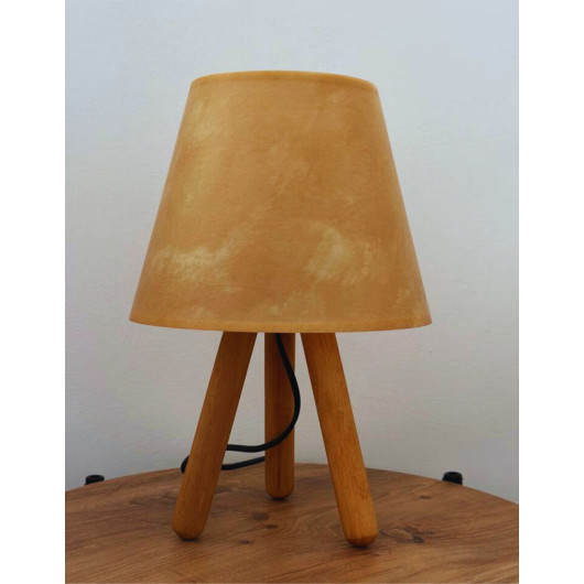 Wooden Lamp With Three Legs And A Pvc Hazel Head