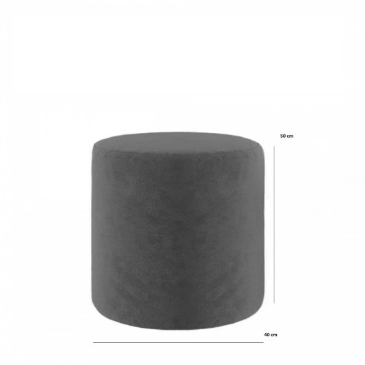Comfort Cylinder Pouf Dark Gray Light Comfortable Multi Purpose