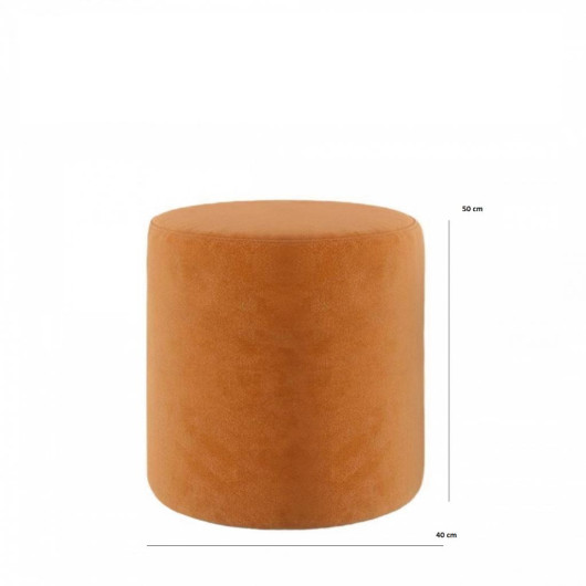 Comfort Cylinder Pouf Orange Light Comfortable Multi Purpose