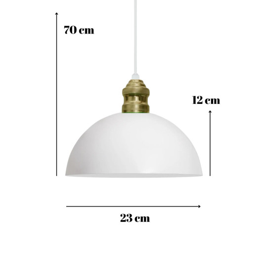 Kugel White Metal Pendant Lamp Kitchen Chandelier Office Hall Cafe