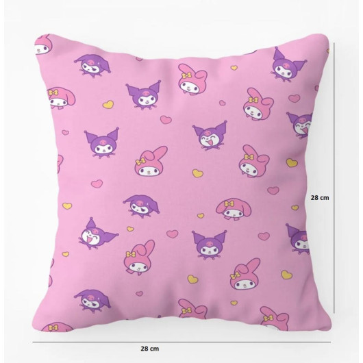 Kuromi And Melody Printed Pillow Cushion