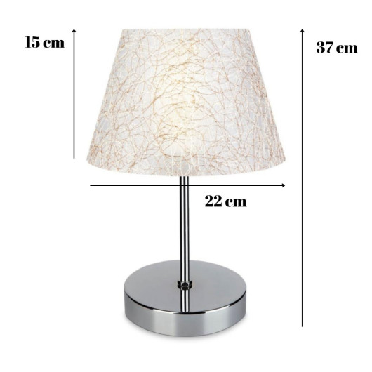 Modern Lamps With A Golden Thread Pattern With A Chrome Base