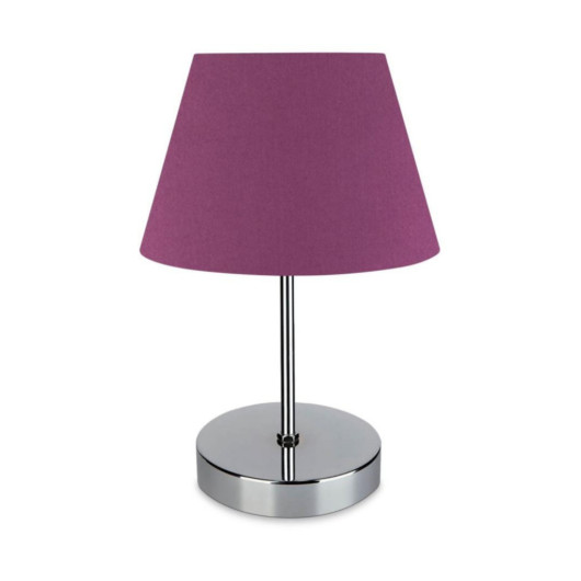 Modern Lamps Made Of Purple Fabric With A Chrome Base