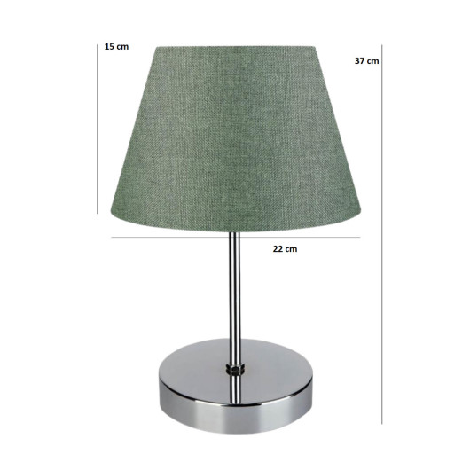 Modern Green Fabric Lamp With Chrome Base
