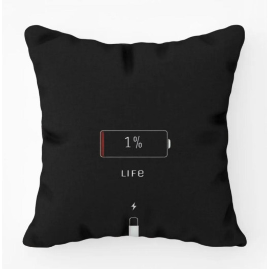 Life Patterned Decorative Pillow