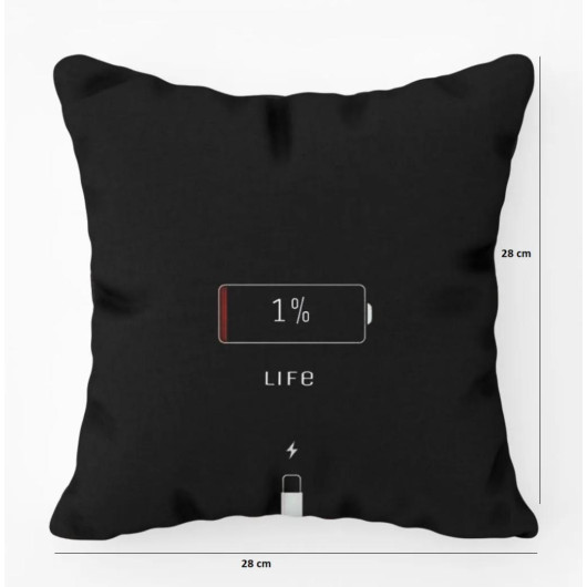 Life Patterned Decorative Pillow