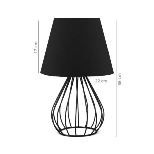 North Home Metal Cage Body Fabric Lampshade