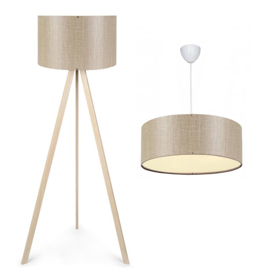 North Home Tripod Floor Lamp And Ceiling Set