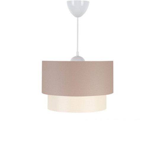 Single Pendant Lamp Chandelier Brown Fabric Bedroom Living Room