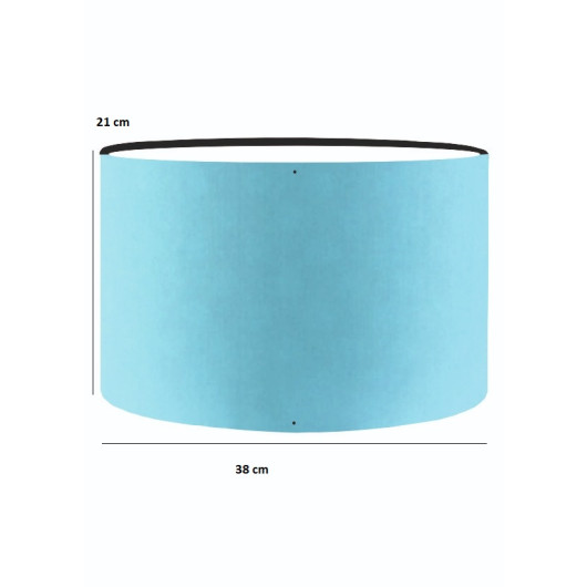 Practical Replacement Floor Lamp Head Blue Fabric