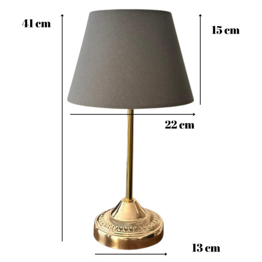 Gold Leg Lampshade Anthracite Fabric Headboard Bedroom Lampshade