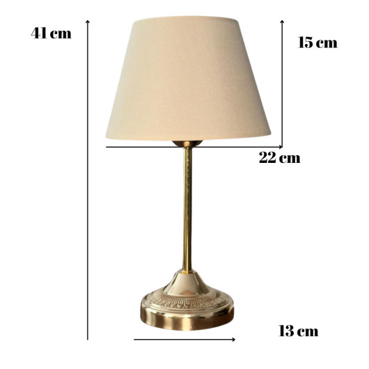 Gold Metal Leg Lampshade Milky Fabric Headboard Bedroom Lampshade