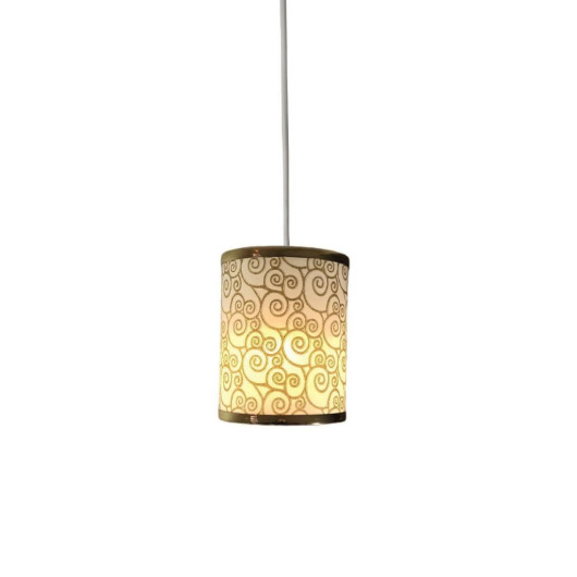 Single Pendant Lamp Chandelier Gold Color Cloud Pattern Cylinder Model