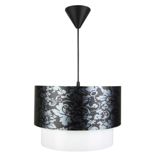 Black Silver Cake Pendant Lamp Pvc Material Bedroom Living Room