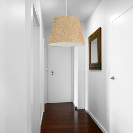 Sofia Conical Ceiling Pendant Lamp Beige Fabric Living Room Children Room