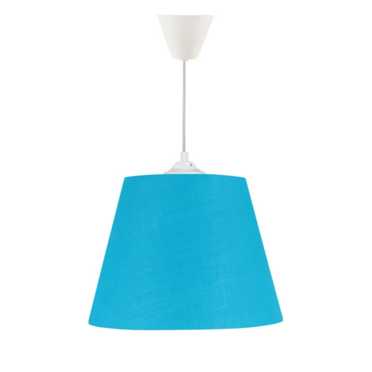 Sofia Conical Ceiling Pendant Lamp Blue Fabric