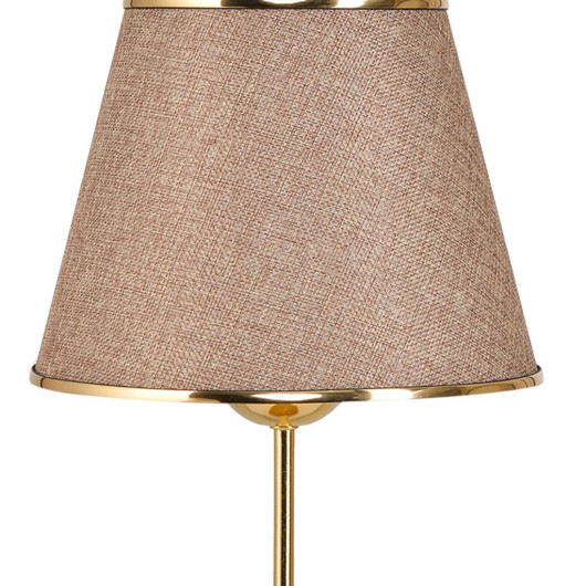 Golden Lampadir, Beige Striped Fabric