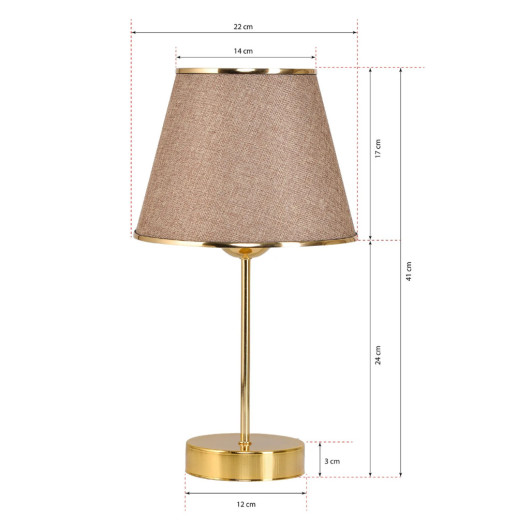 Golden Lamps, Beige Striped Fabric, Number 2