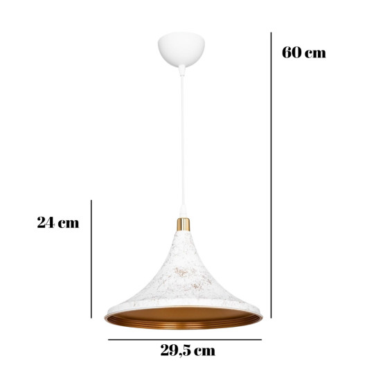 Single White And Gold Kitchen Chandelier
