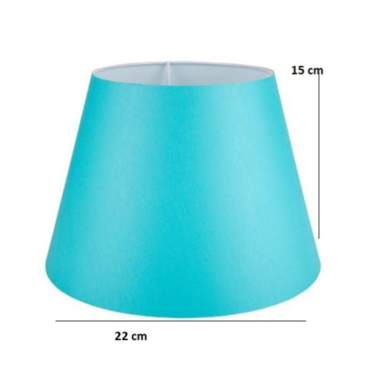 Single Lamp Head, Blue Fabric