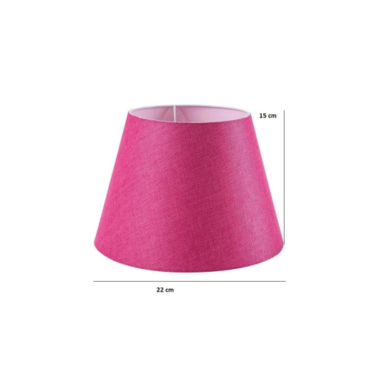 Single Lamp Head, Pink Fabric