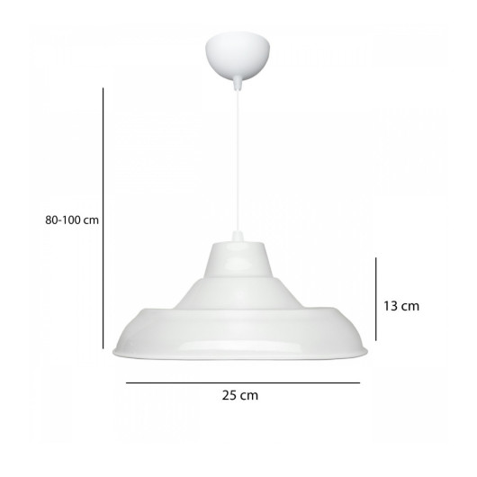 White Metal Retro Style Pendant Lamp Kitchen Chandelier Office Lighting