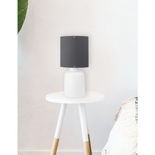 Small Table Lamp With Gray Base