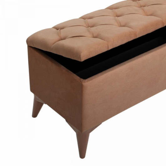Pouffe With Storage Brown Bedroom Living Room