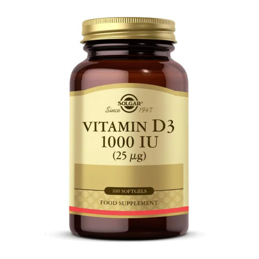 Solgar Vitamin D3 1000 Iu 100 Soft Capsules