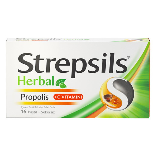 Strepsils Herbal Propolis Flavored 16 Lozenges