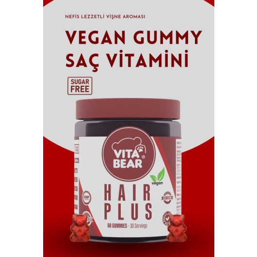 Vita Bear Hair Plus Vegan Gummy Hair Vitamin