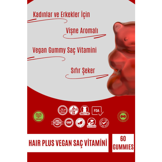 Vita Bear Hair Plus Vegan Gummy Hair Vitamin