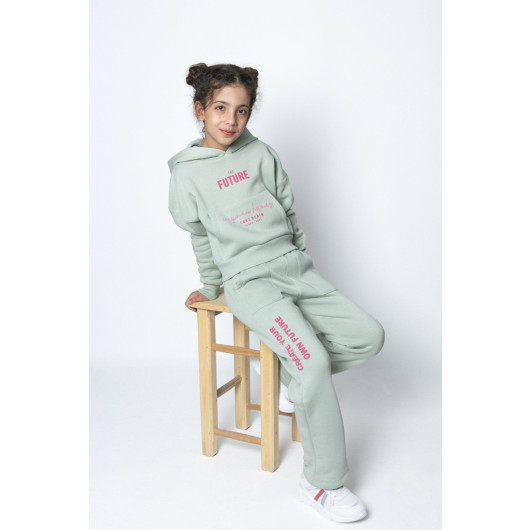 7 10 Years Future Girl's Rose Gold Suit Green