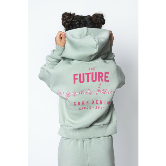 7 10 Years Future Girl's Rose Gold Suit Green