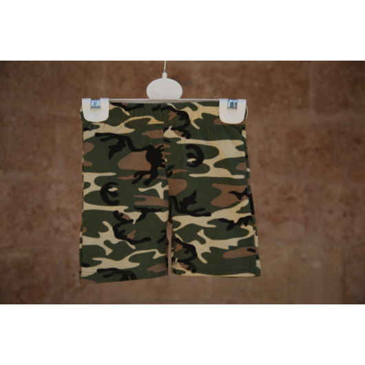 1 4 Years Old Camouflage Patterned Boy's Suit T Shirt Shorts