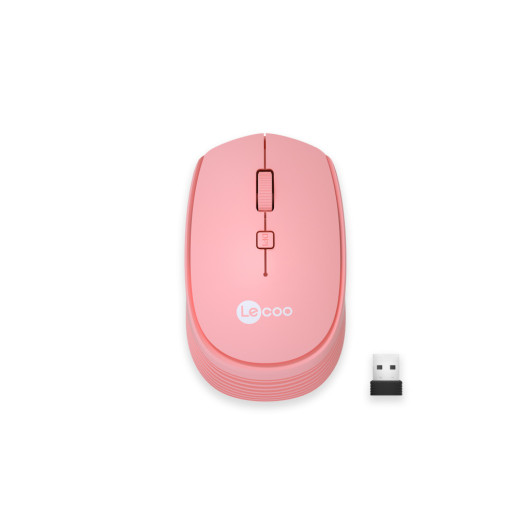 Lenovo Ws202 Wireless 1200Dpi 4 Button Optical Mouse Pink