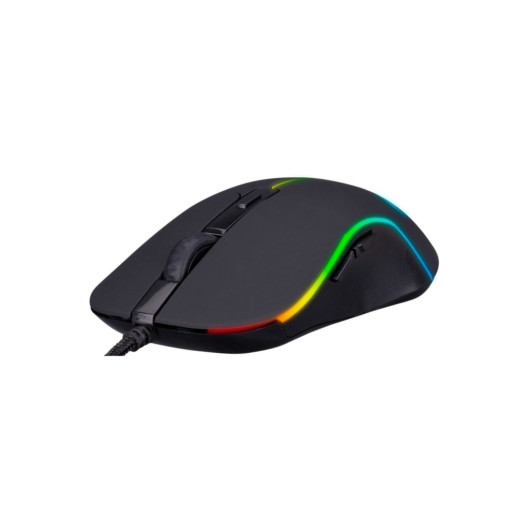 Black 7 Buttons 6400 Rgb Usb Gaming Mouse