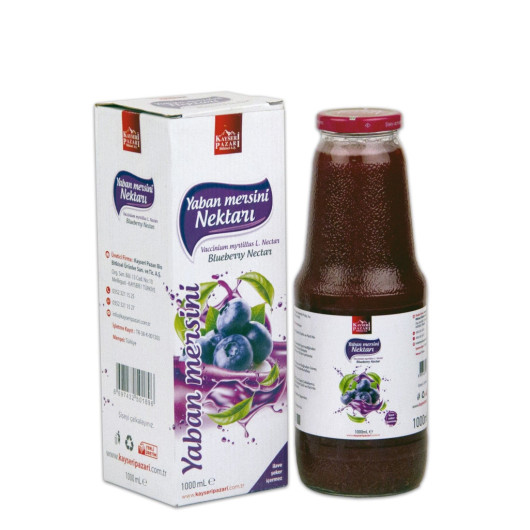 Kayseri Market Blueberry Nectar Glass Bottle 1 Lt
