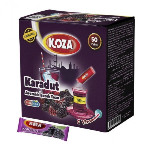 Koza Black Mulberry Flavored Beverage Powder 50 Packs